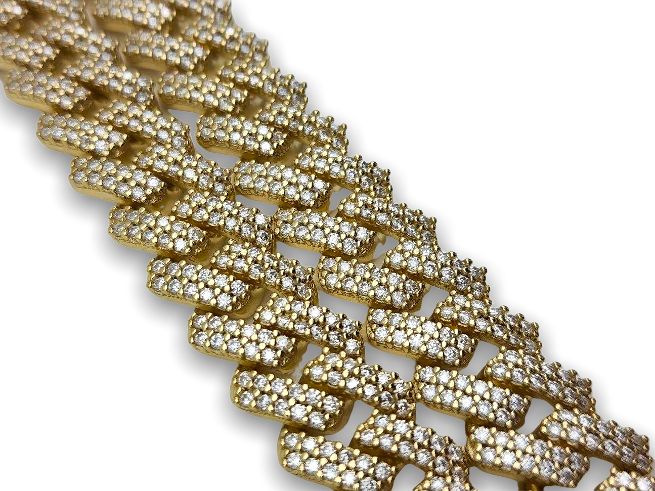 Miami Cuban Gold Diamond Necklace 12mm 20 inch