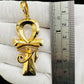 10k Gold Ankh Cross Pendant