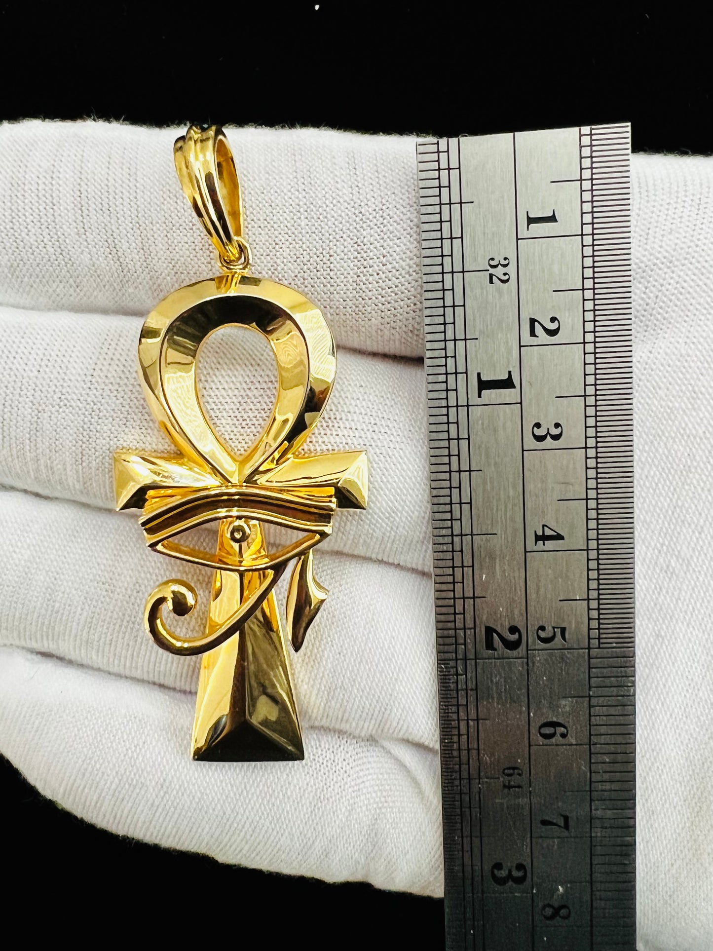 10k Gold Ankh Cross Pendant