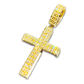 2 Row Solid Gold with VVS Diamond Cross pendant