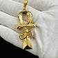 10k Gold Ankh Cross Pendant