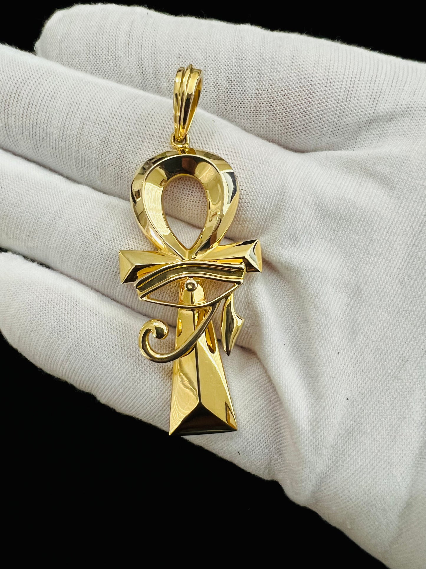 10k Gold Ankh Cross Pendant